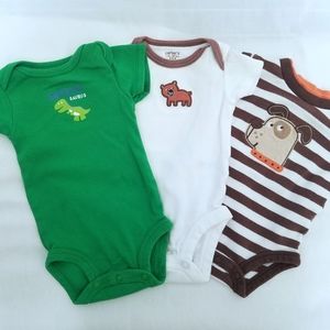 Bundle of 3 Carter's Newborn Onesies